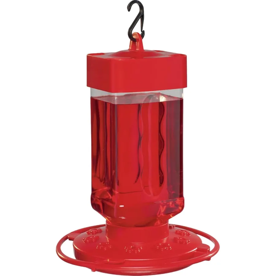 First Nature 32 oz hummingbird feeder with ten ports around a circular perch
